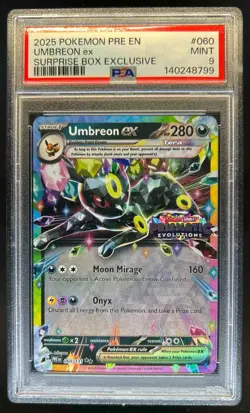 2025 Pokemon Prismatic Evolutions Umbreon ex Promos #060/131 PSA 9 - Image 1