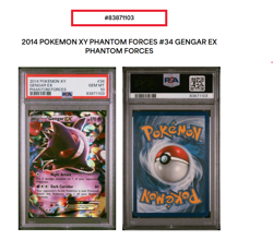 2014 Pokemon XY Gengar EX #34 Phantom Forces 34/119 GEM MINT PSA 10 - Image 5