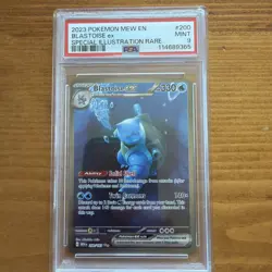 2023 Pokemon Mew en #200 Blastoise EX Special Illustration Rare PSA 9 - Image 1
