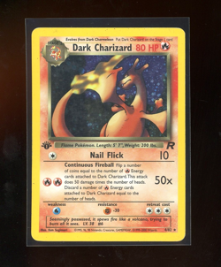 1ST EDITION 2000 Team Rocket Dark Charizard 4/82 Holo Foil Rare Pokemon - Image 1