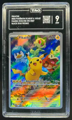 2023-25 Pokemon SV Black Star Promos - SVP EN Pikachu #027 TAG 9 - Image 1