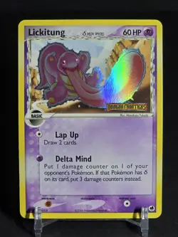 Pokemon TCG Lickitung Delta Species 19/101 EX Dragon Frontiers - Rev Holo Stamp - Image 2