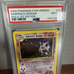 Pokemon Sabrina's Gengar 2000 Gym Heroes #14 Holo 1st Edition PSA 8 NM-MT - Image 2