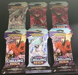 10-Pokemon TCG Chilling Reign Sleeved Booster Pack Lot 10 !! - Image 1