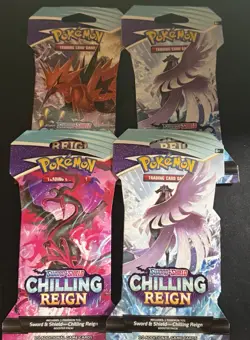 10-Pokemon TCG Chilling Reign Sleeved Booster Pack Lot 10 !! - Image 2