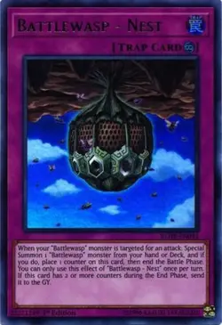 Battlewasp - Nest - BLHR-EN042 - Ultra Rare - 1st Edition - Lightly Played - Image 1