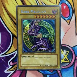 Yugioh! 2002 Dark Magician BPT-001 Limited Edition REVERSE FOIL Secret Rare MP - Image 1