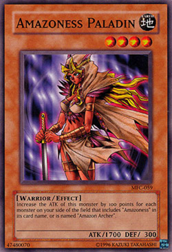 Amazoness Paladin - MFC-059 - Common - Unlimited Edition - Heavily Played - Image 1