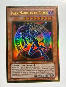 USA Seller Yugioh Dark Magician of Chaos GLD1-EN016 Limited Edition Gold Rare LP - Image 1