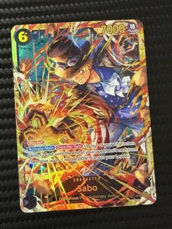 One Piece Carrying On His Will Sabo OP13-120 Secret Rare SEC SP NM - Image 1