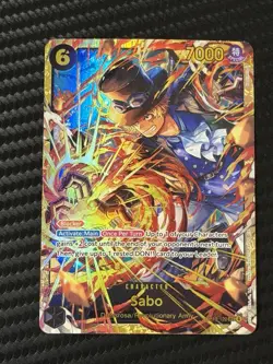 One Piece Carrying On His Will Sabo OP13-120 Secret Rare SEC SP NM - Image 1
