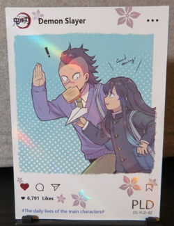 Genya & Muichiro Demon Slayer PLD Rare Glitter Holo Card NM CCG Anime Manga - Image 1
