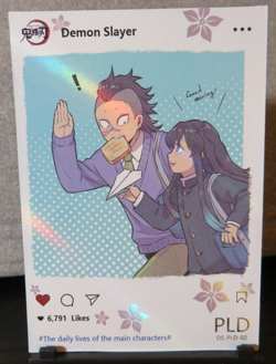 Genya & Muichiro Demon Slayer PLD Rare Glitter Holo Card NM CCG Anime Manga - Image 2