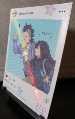 Genya & Muichiro Demon Slayer PLD Rare Glitter Holo Card NM CCG Anime Manga - Image 3