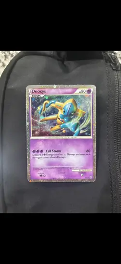 Pokemon Deoxys Shiny Holo Rare SL1 Call of Legends 80 HP Cell Storm Card 2011 - Image 3