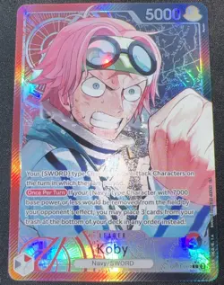 Koby Alternate Art OP11-001 L A Fist of Divine Speed Foil One Piece Card Game - Image 1