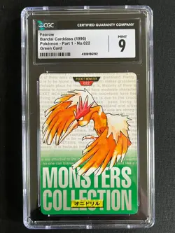 CGC 9 Fearow #022 Green Card Cardass Bandai Pokemon 1996 - Image 1