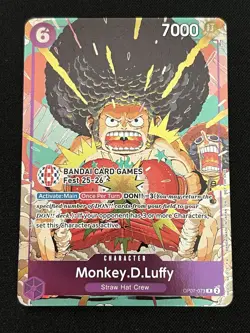 Monkey.D.Luffy (BANDAI Card Games Fest 25-26) - One Piece Promo - Afro Luffy NM - Image 1