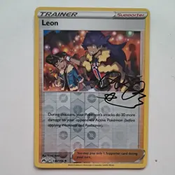 Reverse Holo & Holo Rare LEON 134/159 Crown Zenith pokemon card SWSH Trainer - Image 2