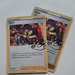 Reverse Holo & Holo Rare LEON 134/159 Crown Zenith pokemon card SWSH Trainer - Image 4