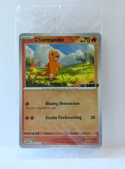 Charmander 004/165 Pokemon 151 EB Games Stamped Promo Pokemon Card Sealed - Image 1