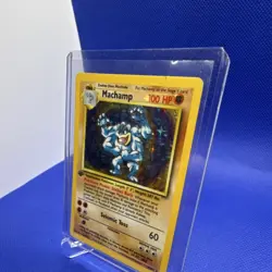 Pokemon Machamp Base Set Holo Rare 8/102 Unlimited 100HP Seismic Toss Card - Image 3
