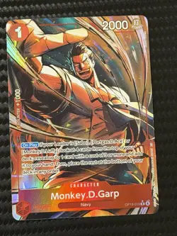 Monkey.D.Garp OP13-016 Alternate Art One Piece Card English Carrying On His Will - Image 1