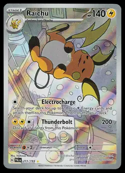 Pokemon Card - Raichu Paldea Evolved 211/193 Holo Illustration Rare - Image 1