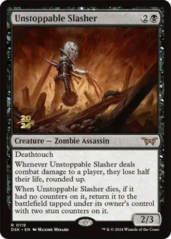 [1x] Unstoppable Slasher (0119) - Foil - Prerelease Promo Near Mint, English Dus - Image 1