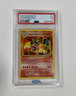 PSA 1 Charizard 11/108 2016 XY Evolutions Holo Rare Pokemon Card - Image 1