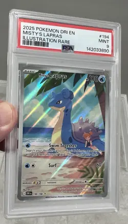 2025 Pokemon Destined Rivals Misty’s Lapras 194/182 Illustration Rare PSA 9 MINT - Image 4