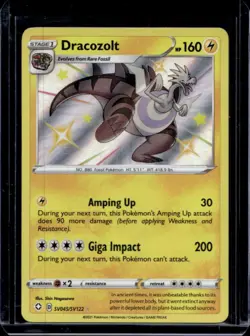2021 Pokemon SWSH Shining Fates Dracozolt Shiny Vault #SV045/SV122 - Image 1