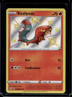 2021 Pokemon SWSH Shining Fates Sizzlipede Shiny Vault #SV018/SV122 - Image 1