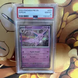 Pokemon Espeon 033/131 Sv: Prismatic Evolutions Rare Holo PSA 10 2025 - Image 1