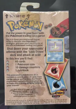 Factory-Sealed 1999 WotC TCG Pokemon Fossil Lockdown Theme Deck - Image 2