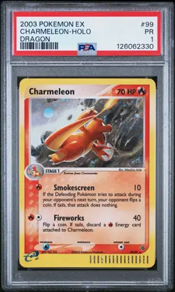 PSA 1 Charmeleon 99/97 EX Dragon Holo Secret Rare 2003 Pokemon E Reader PR - Image 1