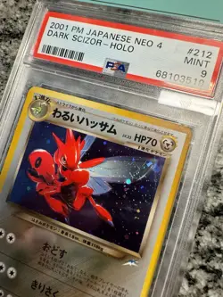 PSA 9 Dark Scizor 212 Holo Neo 4 Destiny Japanese Pokemon 2001 OLD BACK - Image 1