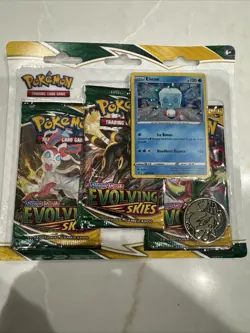2 Pokemon SWSH Evolving Skies 3-Pack Blisters 1- Umbreon & 1-Escue - Image 4