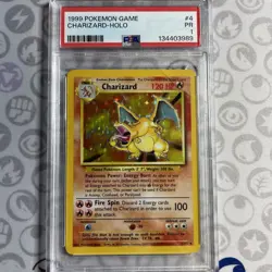 1999 Pokemon Charizard Holo Base Set Unlimited 4/102 -PSA 1 - Image 1