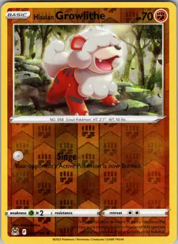 Hisuian Growlithe 083/196 SWSH11: Lost Origin Pokemon TCG LP-NM - Image 1