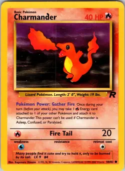 Charmander 50/82 Team Rocket Pokemon TCG MP Unlimited - Image 1