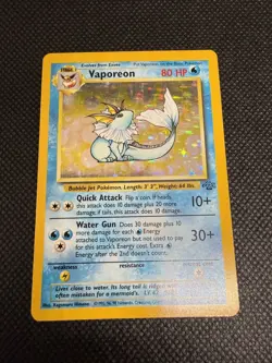 Vaporeon 12/64 Holo - Pokemon TCG Jungle Set - Unlimited Holo Rare HP - Image 1