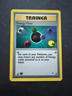 Pokemon Gym Heroes 1st Edition Trainer Energy Flow 122/132 - Image 1