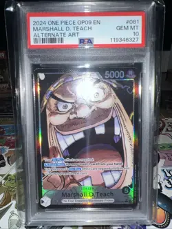 One Piece OP09 2024 Marshall D Teach Alternative Art Leader PSA 10 - Image 1