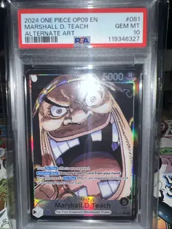 One Piece OP09 2024 Marshall D Teach Alternative Art Leader PSA 10 - Image 2