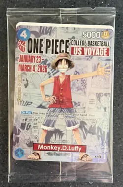 One Piece CCG Monkey D. Luffy US Voyage Promo P-055 Counter +1000 5000 Power - Image 1