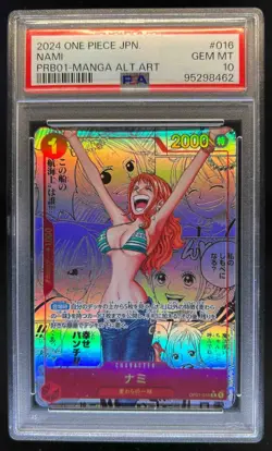 2024 One Piece Japanese PRB01 Manga Alternate Art #OP01-016 PSA 10 GEM MINT - Image 1