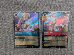 Disney Lorcana EPCOT Festival of the Arts Set Of 2 Promo Cards! Donald &Rapunzel - Image 1