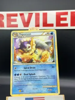 Pokemon Card - Vaporeon Call of Legends 52/95 Uncommon Non Holo - HP - Image 2