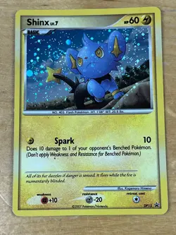 Shinx DP15 Swirl Holo Black Star Promo Inverted Back Error Pokemon TCG Card - Image 1